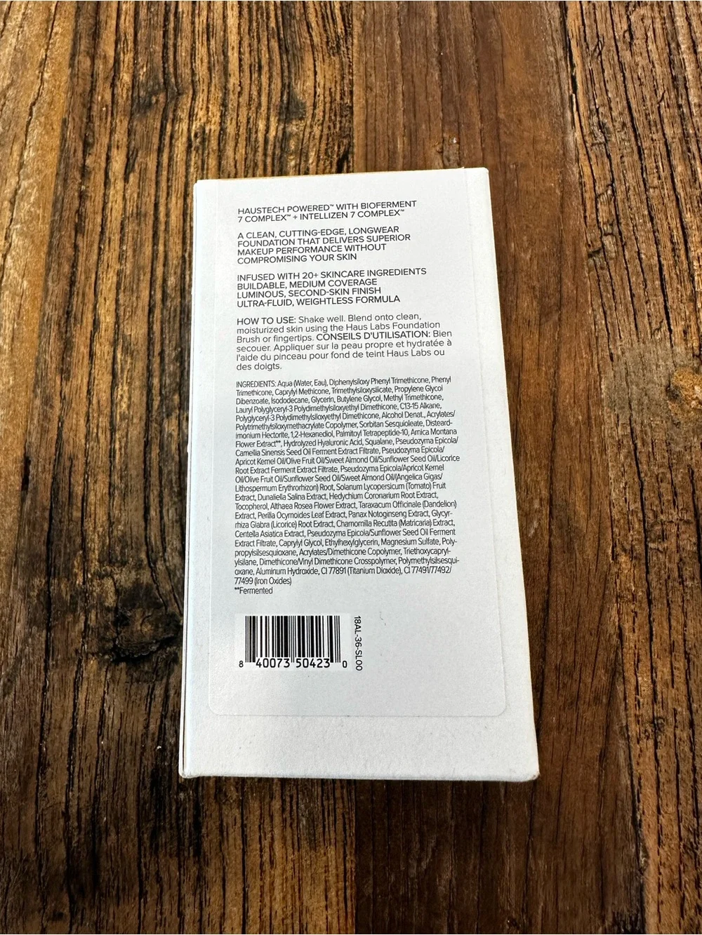 Haus Labs By Lady Gaga Foundation Box — White Packaging